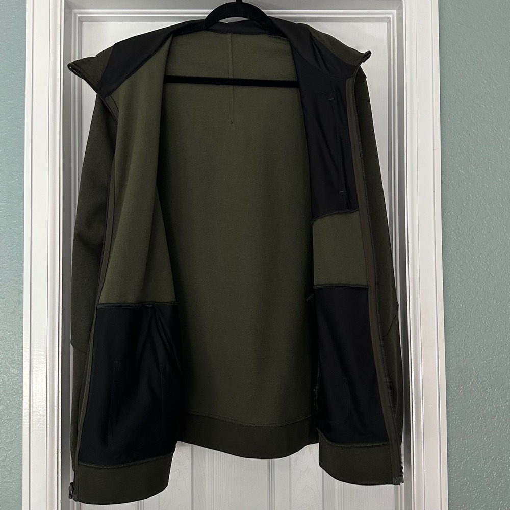 Lululemon City Sweat Zip Hoodie Thermo Heathered Dark Olive Size XL - Picture 12 of 13